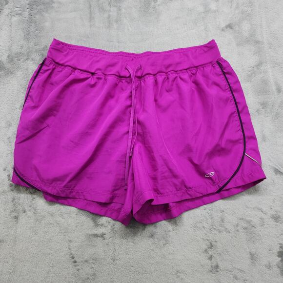 Champion Shorts Womens L Purple Lined Drawstring Running Workout Athletic Gym - Picture 1 of 10